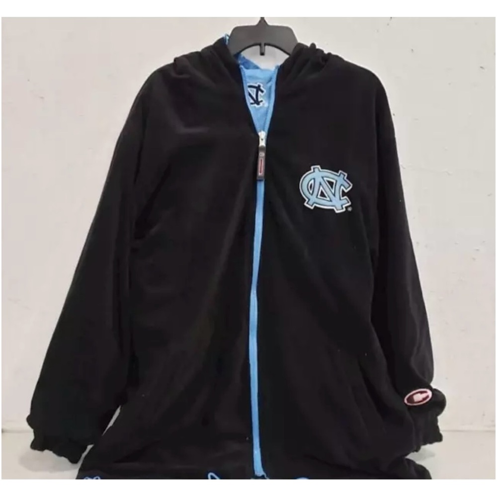 Mens Colosseum North Carolina Tar Heels UNC Reversible Fleece  Coat Jacket - Picture 5 of 9